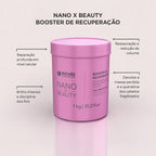 Kit Booster de Recuperação Nano X Beauty 1Kg + Oil Argan e Ojon 60ml + Sh. Antirresíduos Nanobtx Repair 250ml