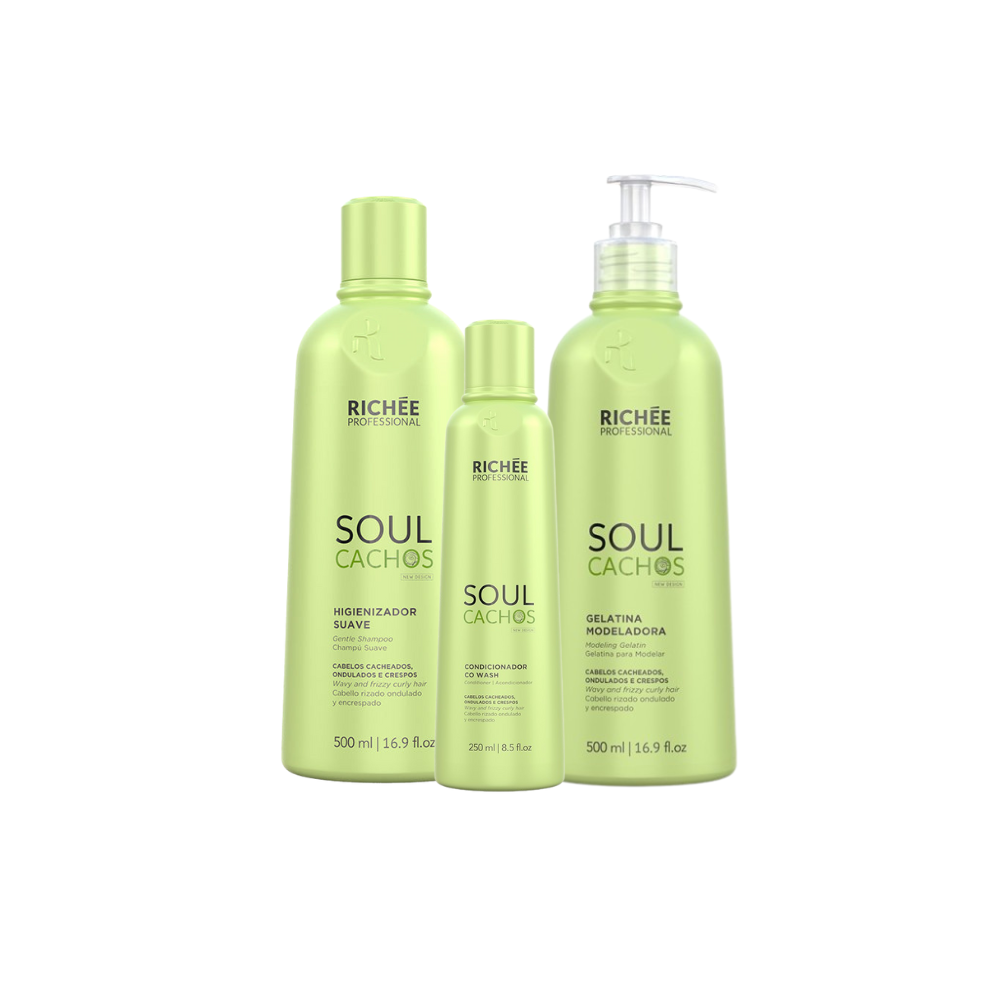 Kit Soul Cachos Shampoo e Gelatina + Cond. brinde