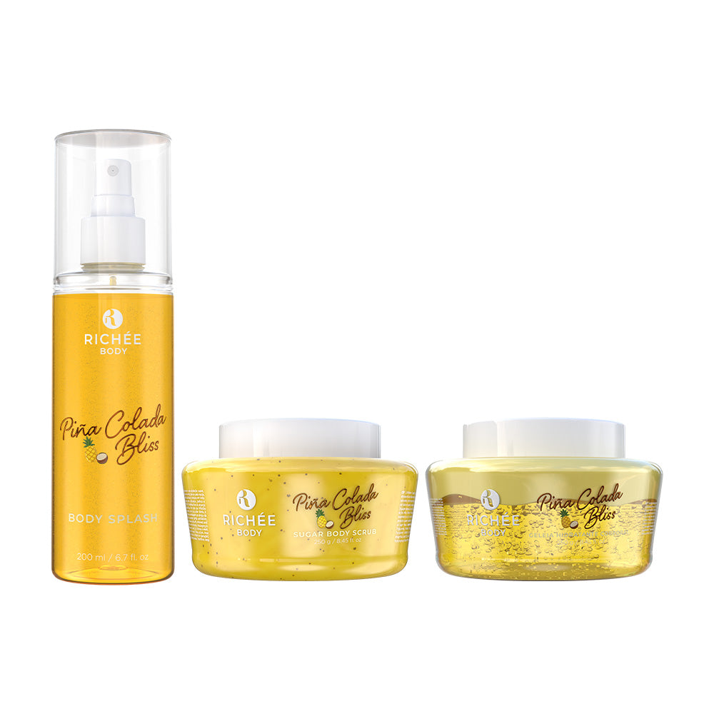 Kit Esfoliante, Geleia e Body Splash Piña Colada
