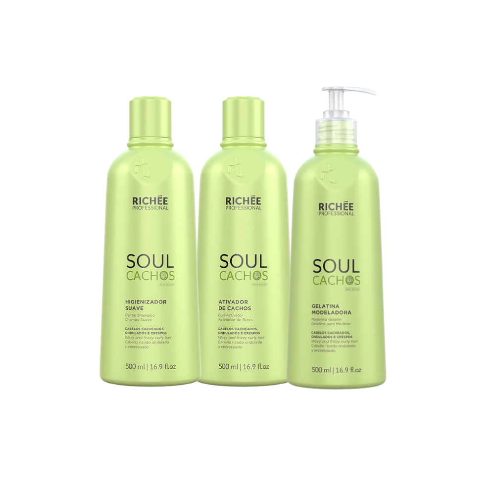 Kit Soul Cachos Ativador, Gelatina e Shampoo Brinde