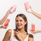 Kit Esfoliante, Gel de Banho, Hidratante e Body Splash Morango e Melancia