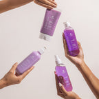 Kit Esfoliante, Gel de Banho, Hidratante e Body Splash Uva