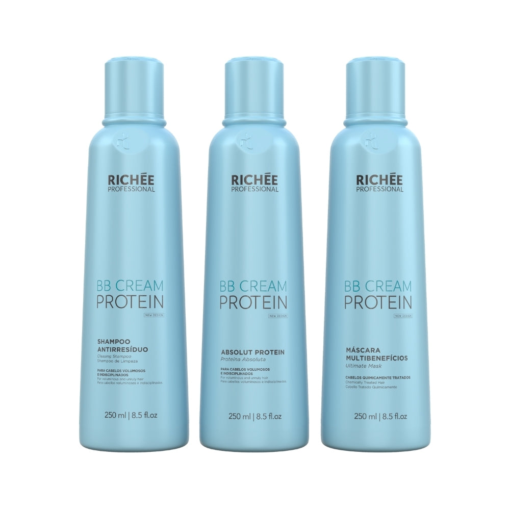 Kit Sh. Ant., Absolut Protein e Másc. BB Cream (3x250ml)