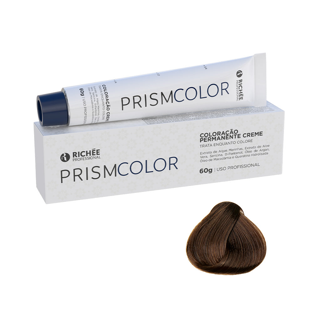 Coloração 6.7 Louro Escuro Marrom (Chocolate) Prismcolor 60g