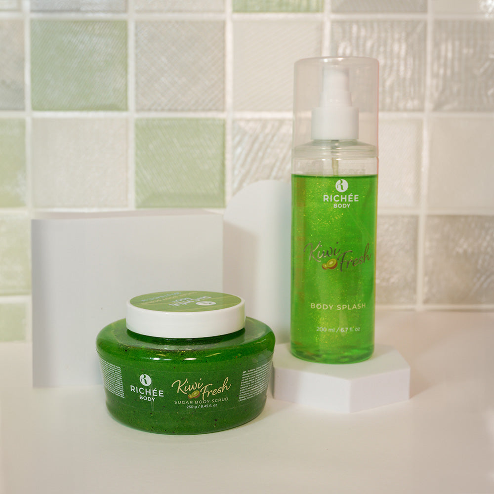 Kit Esfoliante e Body Splash Kiwi
