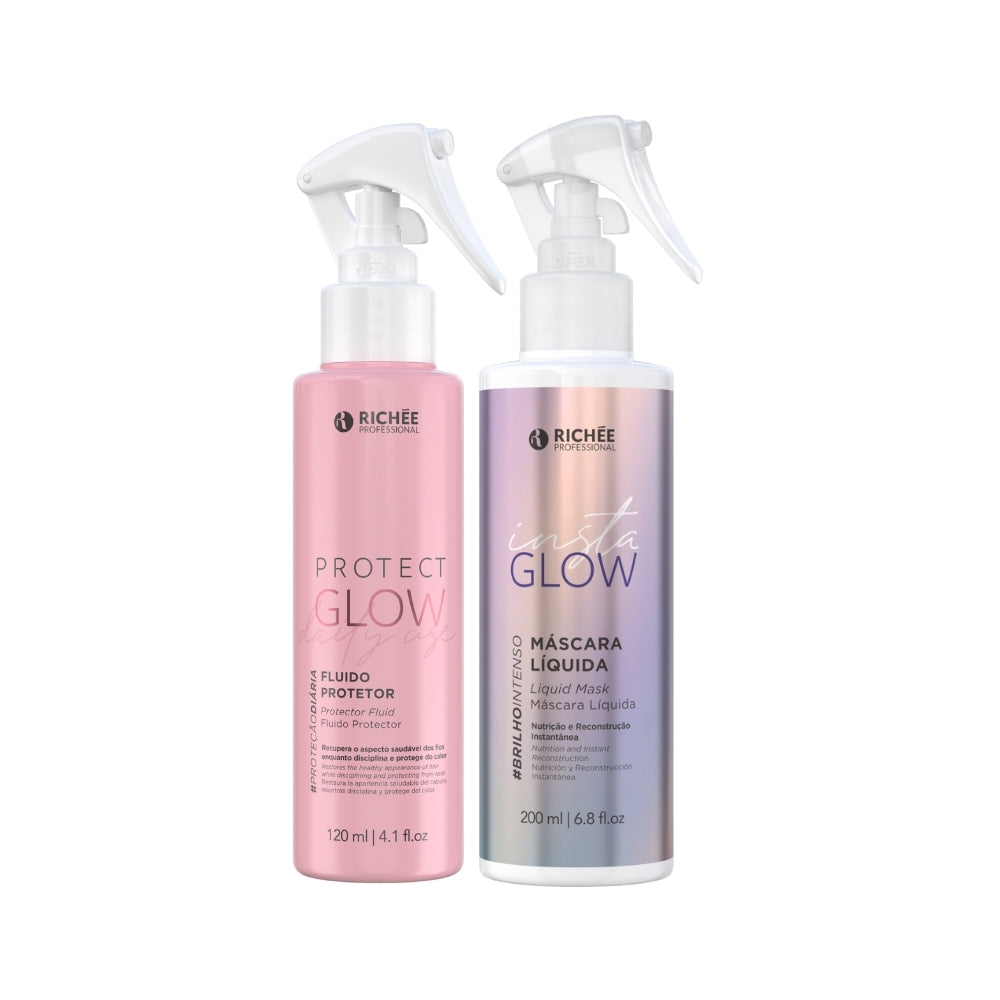 Kit Máscara Líquida Insta Glow 200ml e Protect Glow 120ml