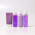Kit Esfoliante, Gel de Banho, Hidratante e Body Splash Uva