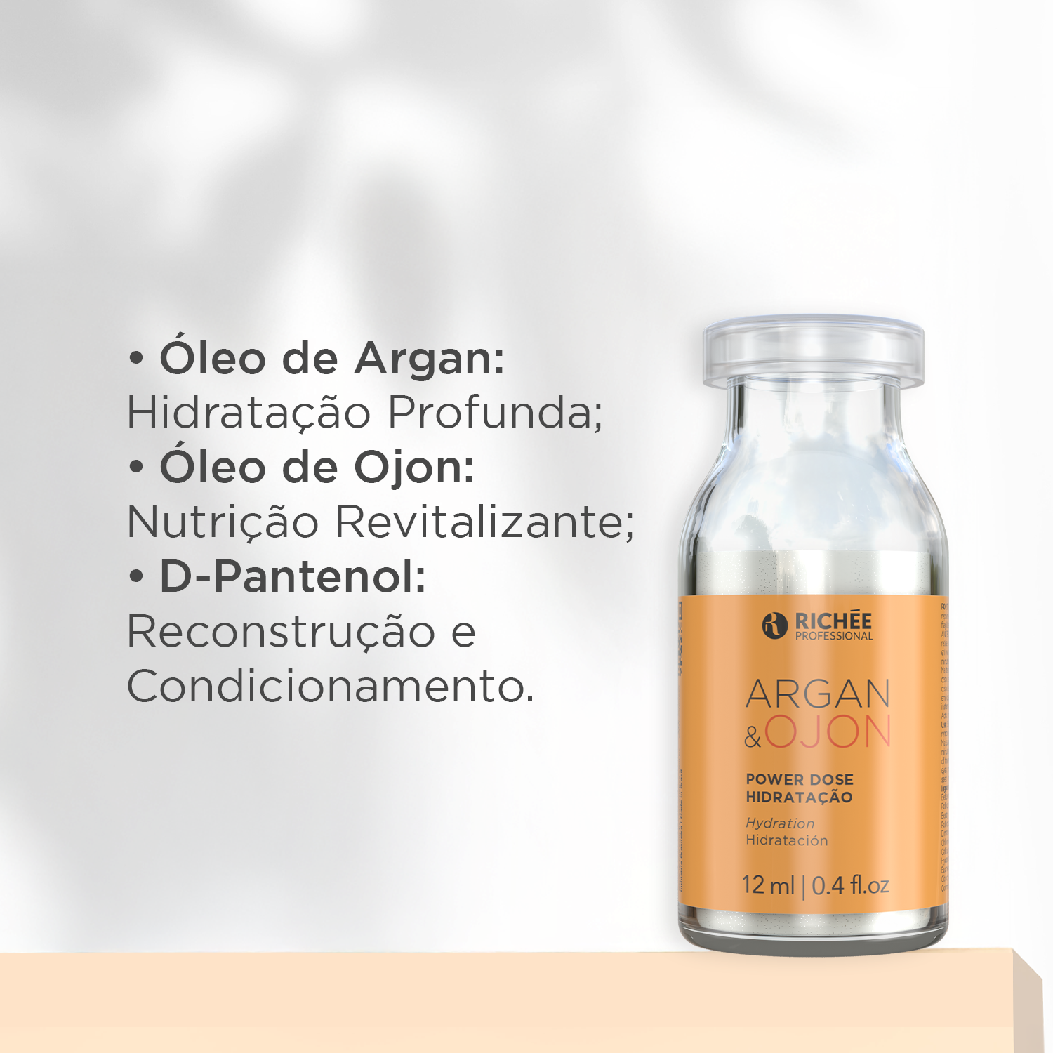 Ampola Hidratação Argan e Ojon 12ml