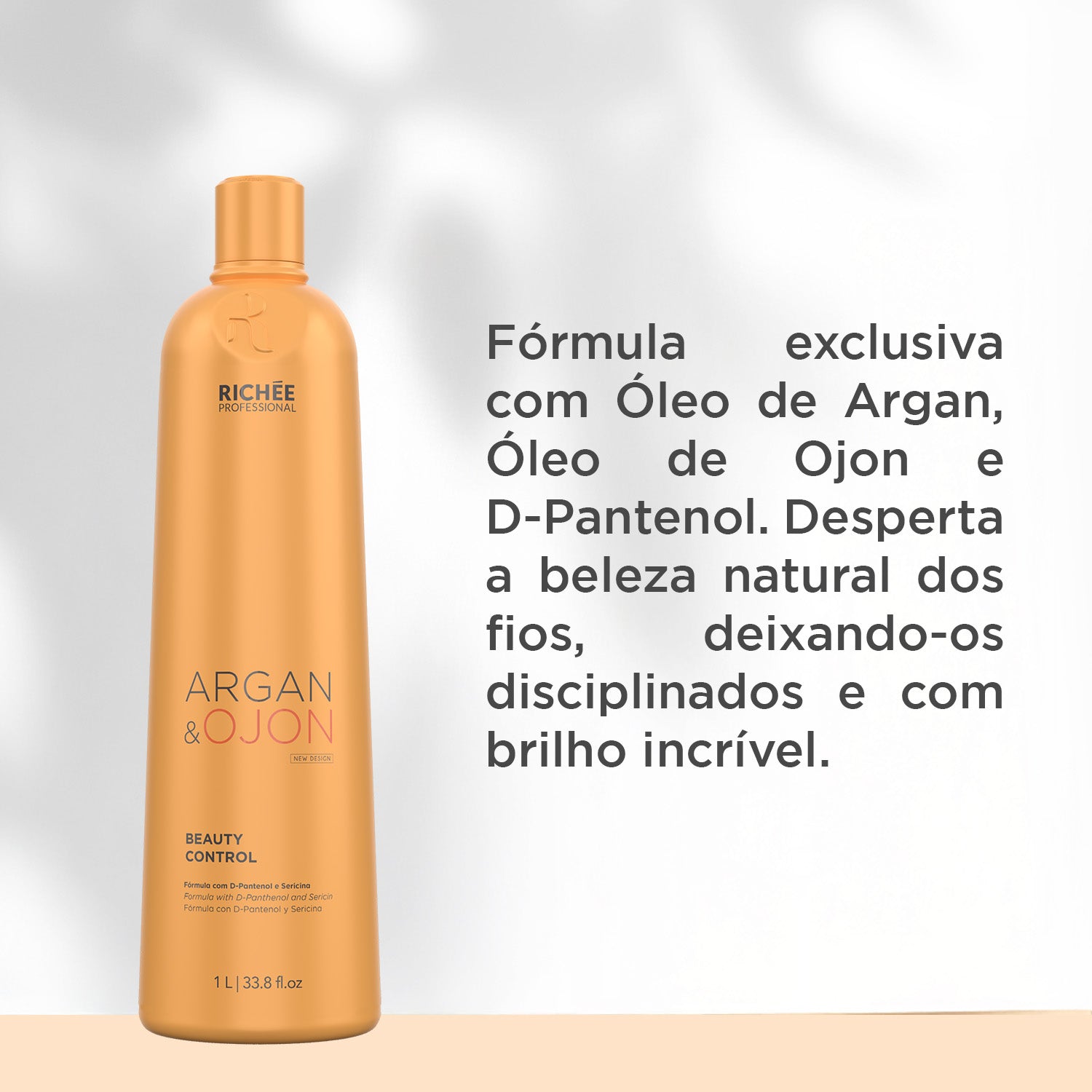 Kit Sh. Ant. 250ml, Beauty Control 1L e Masc. Argan e Ojon 250ml