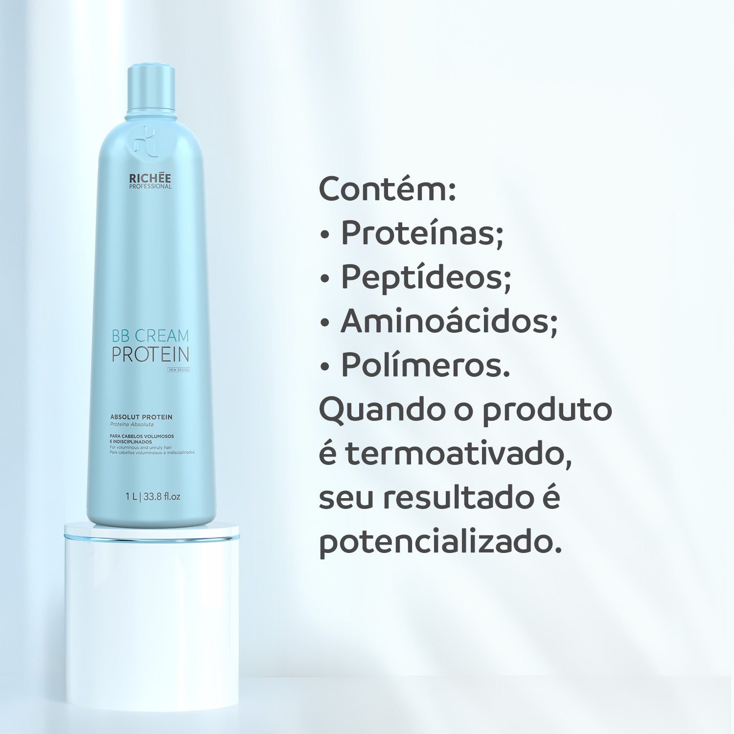 Kit Sh. Ant. 250ml, Absolut Protein 1L e Másc. BB Cream 250ml