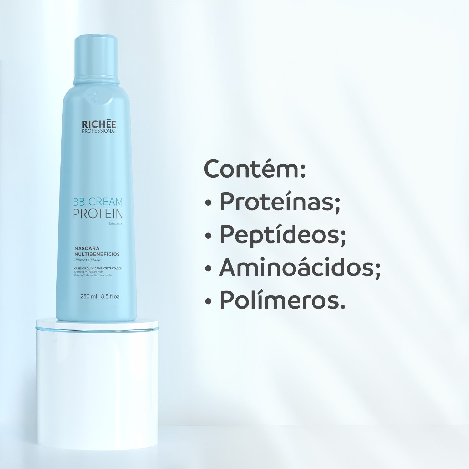 Kit Sh. Ant. 250ml, Absolut Protein 1L e Másc. BB Cream 250ml
