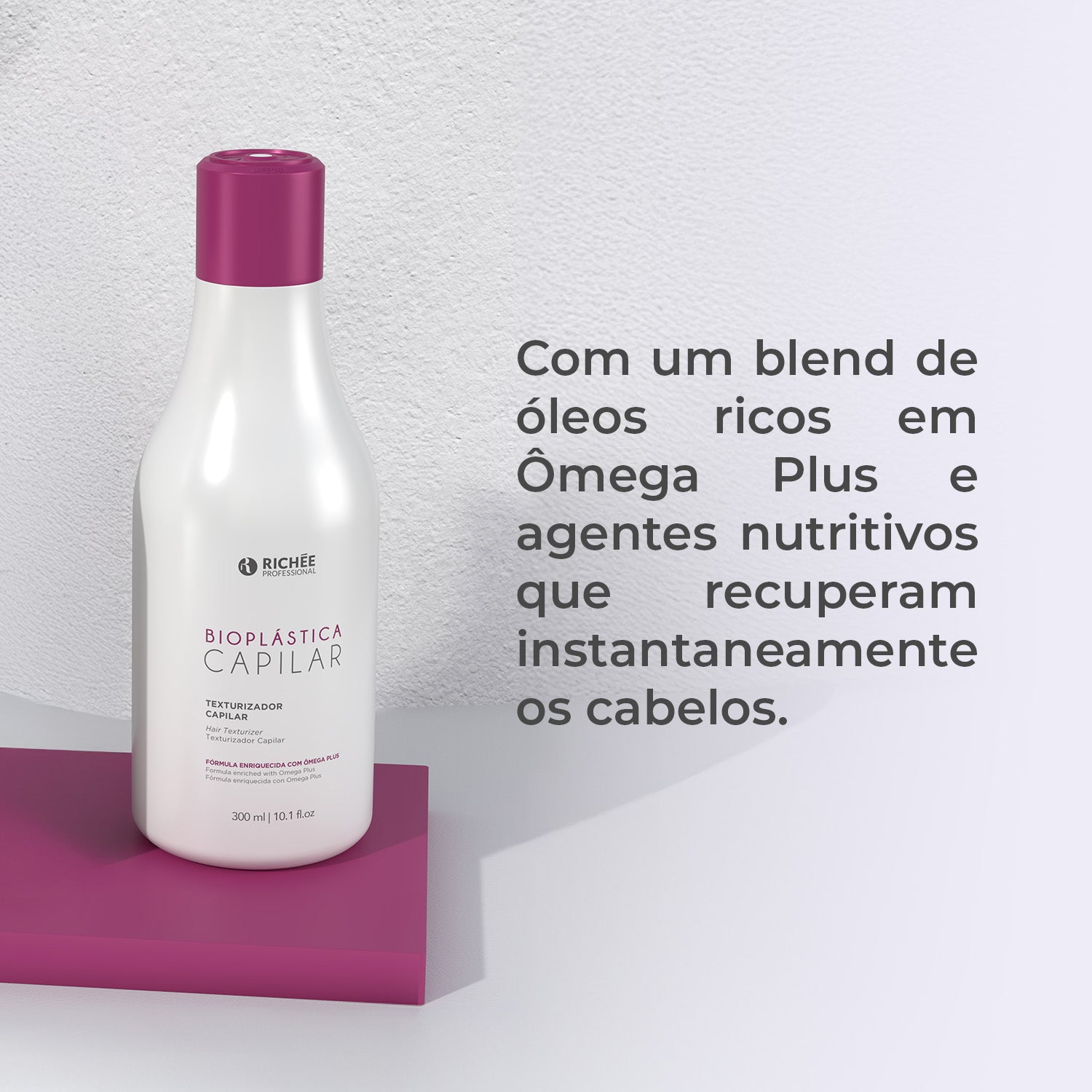 Kit Shampoo Antirresíduo + Texturizador Bioplástica (2x300ml) e Óleo Argan e Ojon 9ml