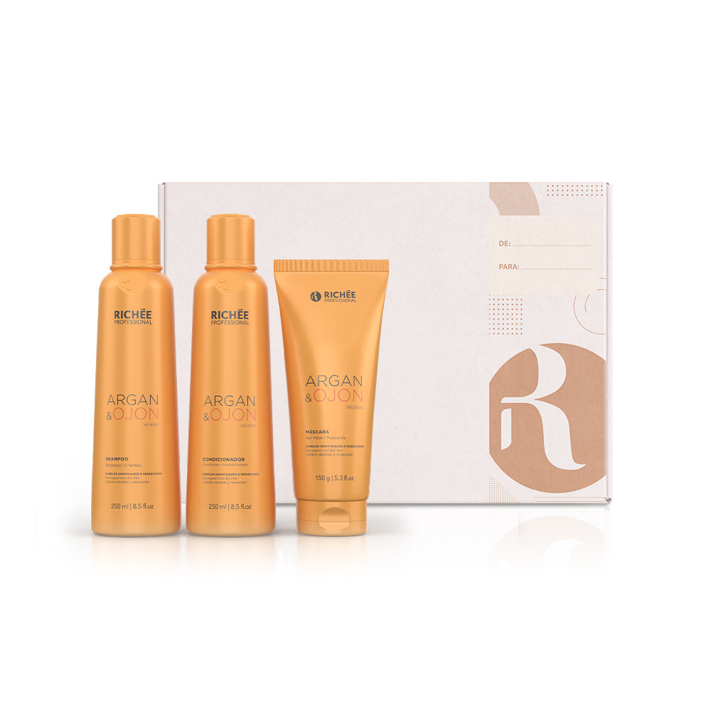 Richée Argan e Ojon Kit Shampoo Condicionador e Máscara