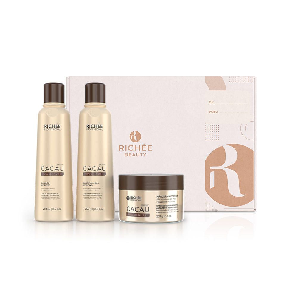 Richée Cacau Power Nutri Kit Shampoo Condicionador e Máscara