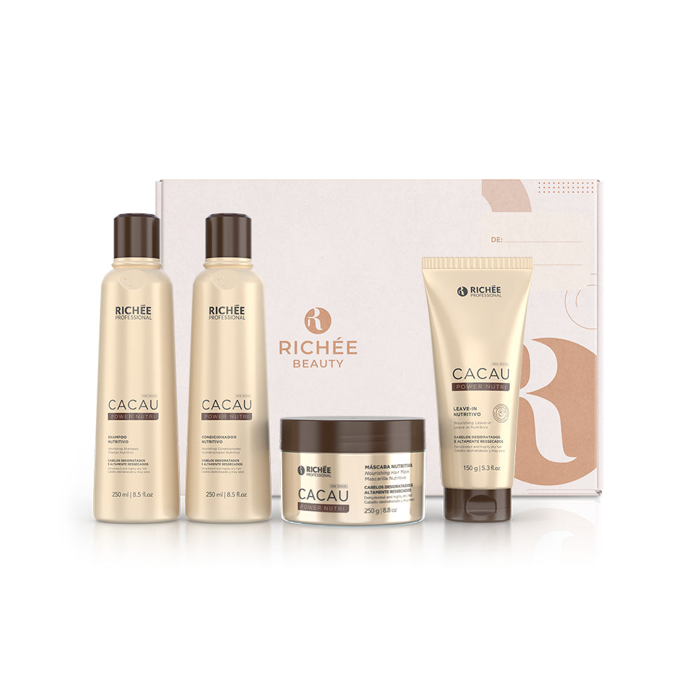 Richée Cacau Power Nutri Kit Shampoo Condicionador Máscara e Leave-in
