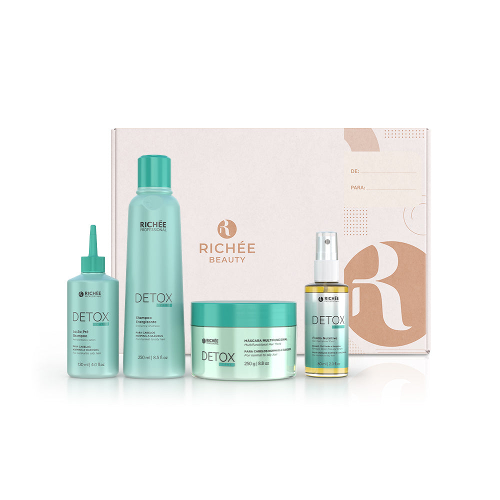 Richée Detox Care Kit Shampoo Máscara Fluído e Loção