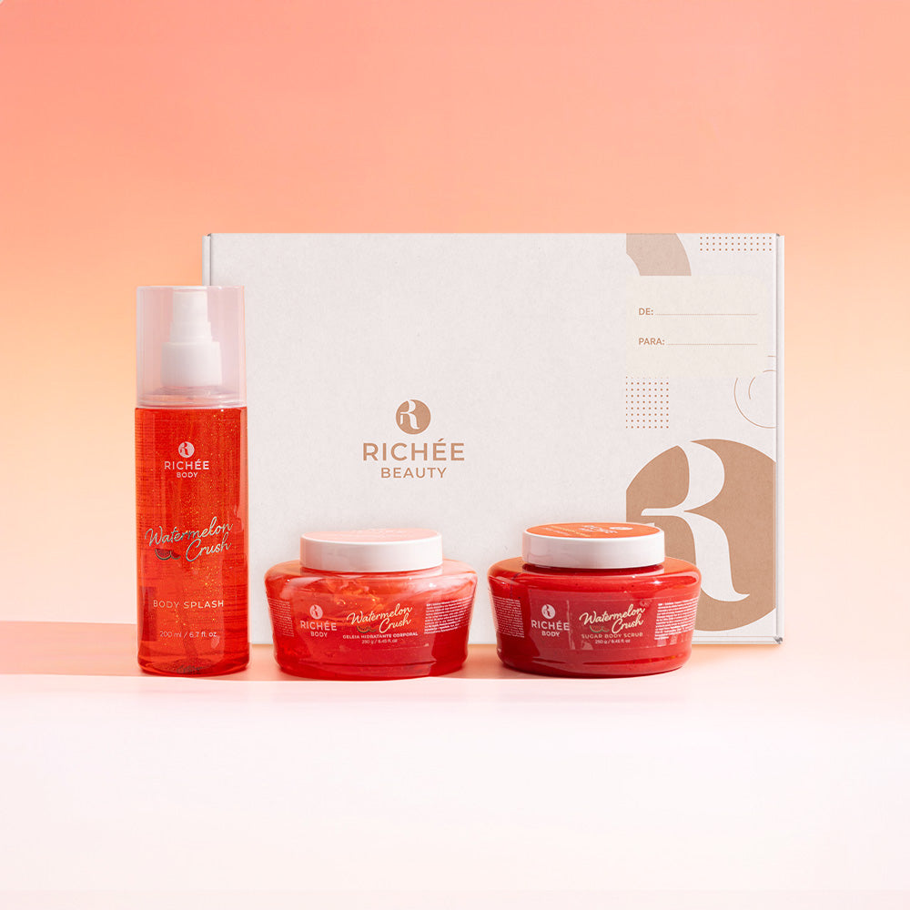 Kit Esfoliante, Geleia e Body Splash Watermelon
