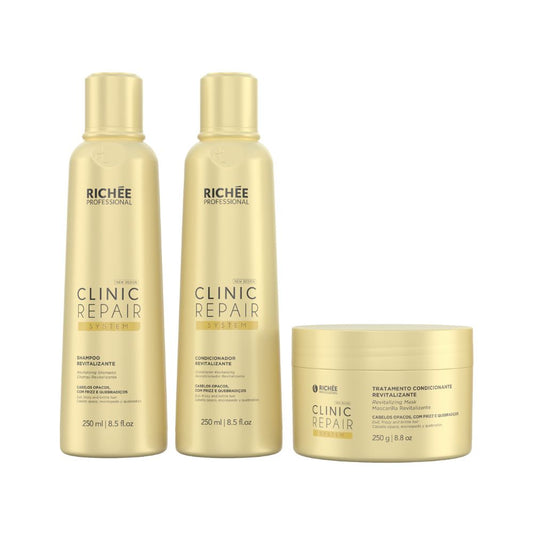 Richée Clinic Repair System Kit Shampoo Condicionador e Máscara (3X250ml)