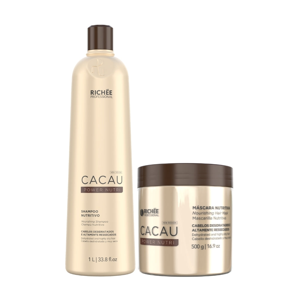 Richée Cacau Power Nutri Kit Shampoo e Máscara Profissional