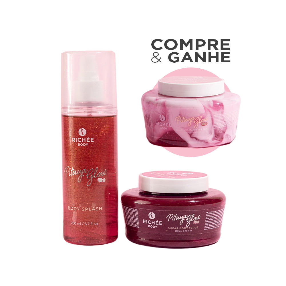 Kit Esfoliante, Geleia e Body Splash Pitaya