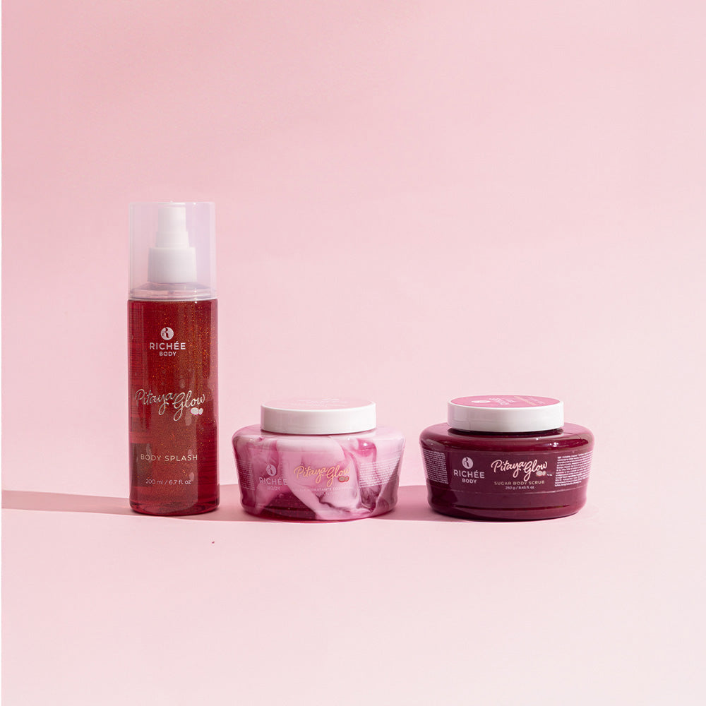Kit Esfoliante, Geleia e Body Splash Pitaya