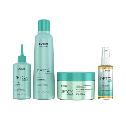 Richée Detox Care Kit Shampoo Máscara Fluído e Loção