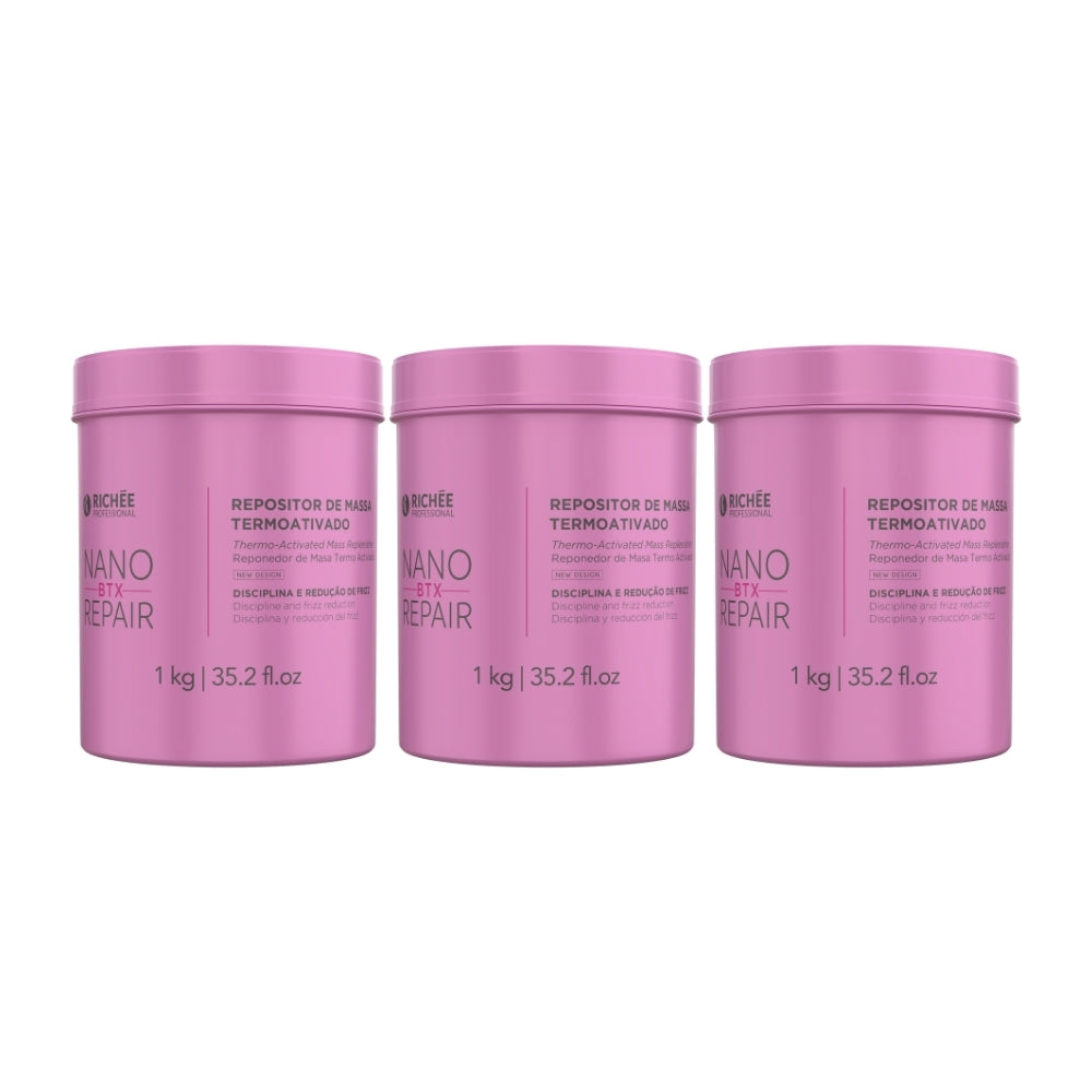 Richée Nano Repair Repositor de Massa Kit Salão (3x1Kg)