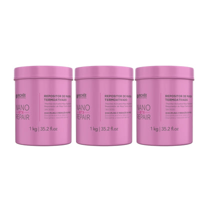 Richée Nano Repair Repositor de Massa Kit Salão (3x1Kg)