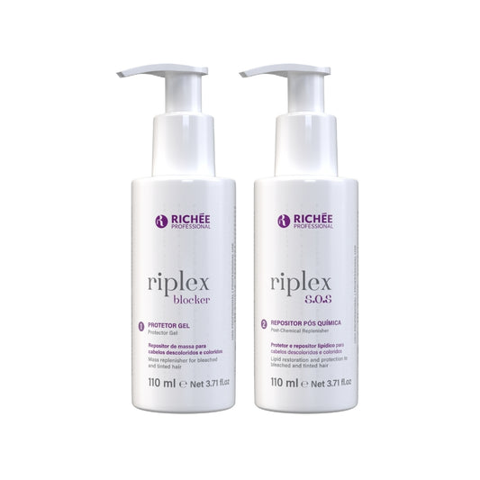 Richée Riplex Kit Protetor Gel e Repositor Pós Química (2x110ml)