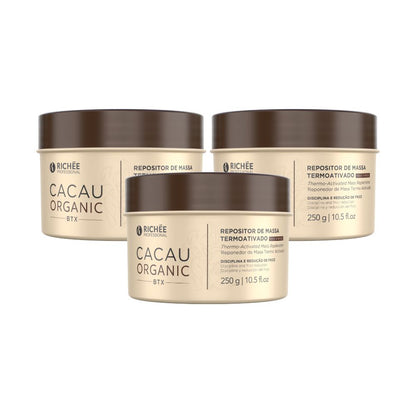 Kit 3 Cacau Organic Repositor de Massa 250g