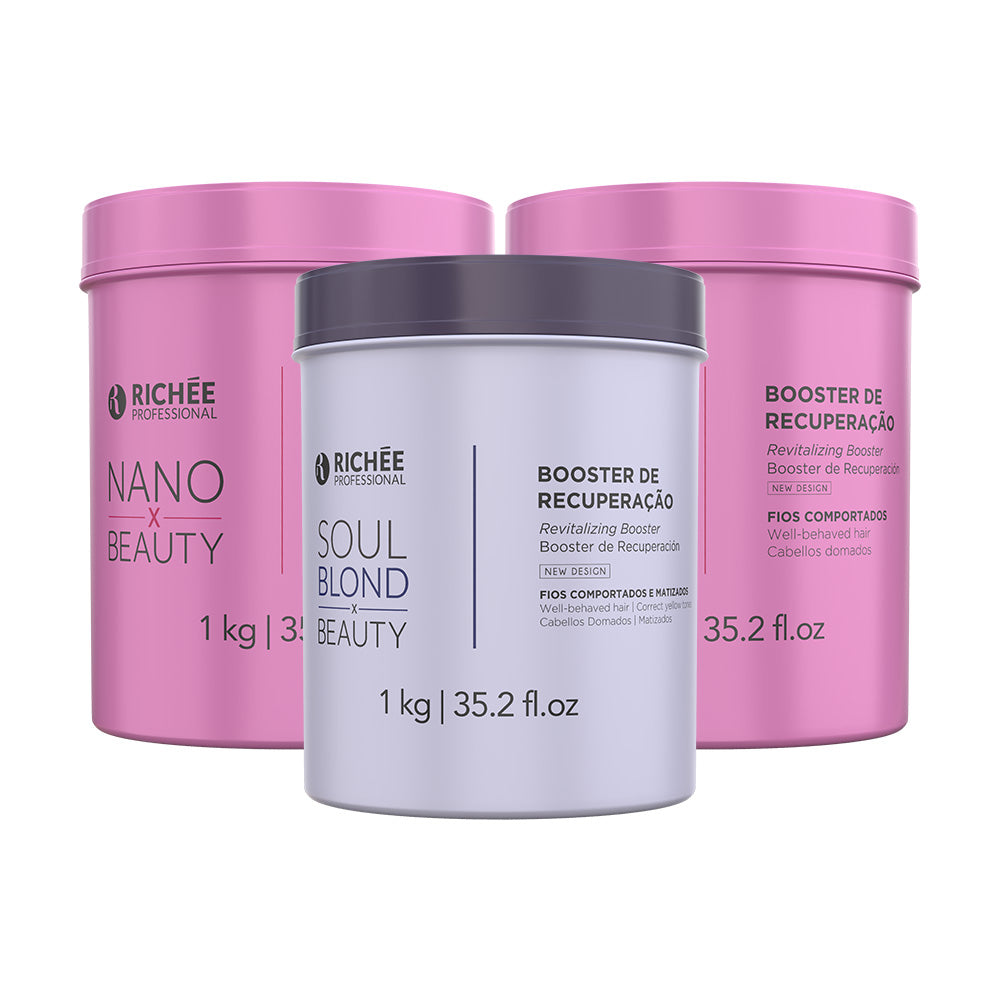 Kit Booster de Revitalização Nano X Beauty (2X1Kg) e Soul Blond X Beauty 1Kg