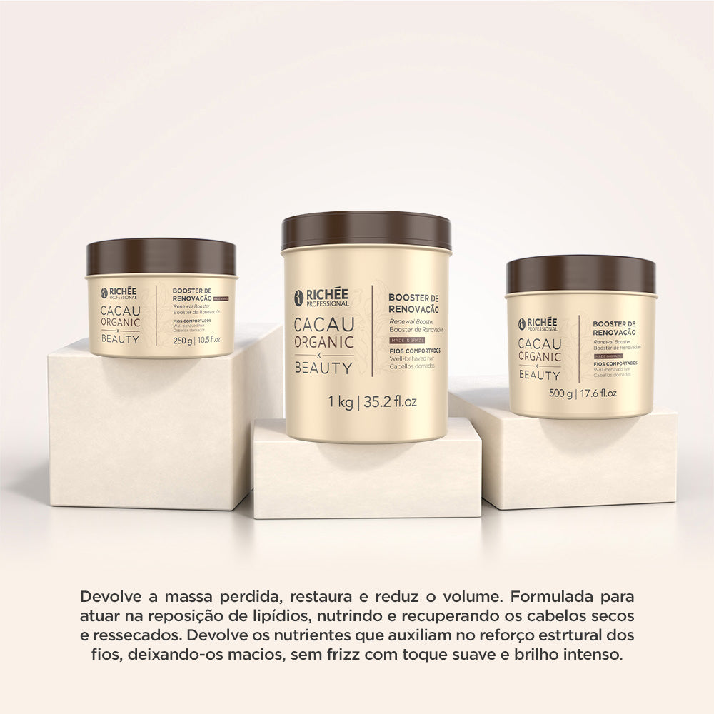 Booster de Renovação Cacau Organic X Beauty 1 Kg GRÁTIS Óleo Argan e Ojon 9ml
