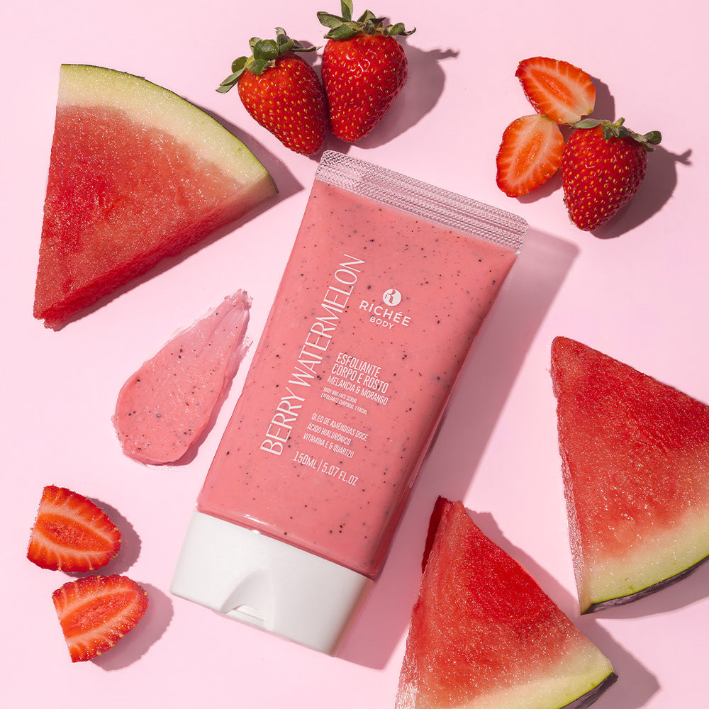 Esfoliante Corpo e Rosto Morango e Melancia 150g