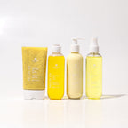 Kit Esfoliante, Gel de Banho, Hidratante e Body Splash Melão