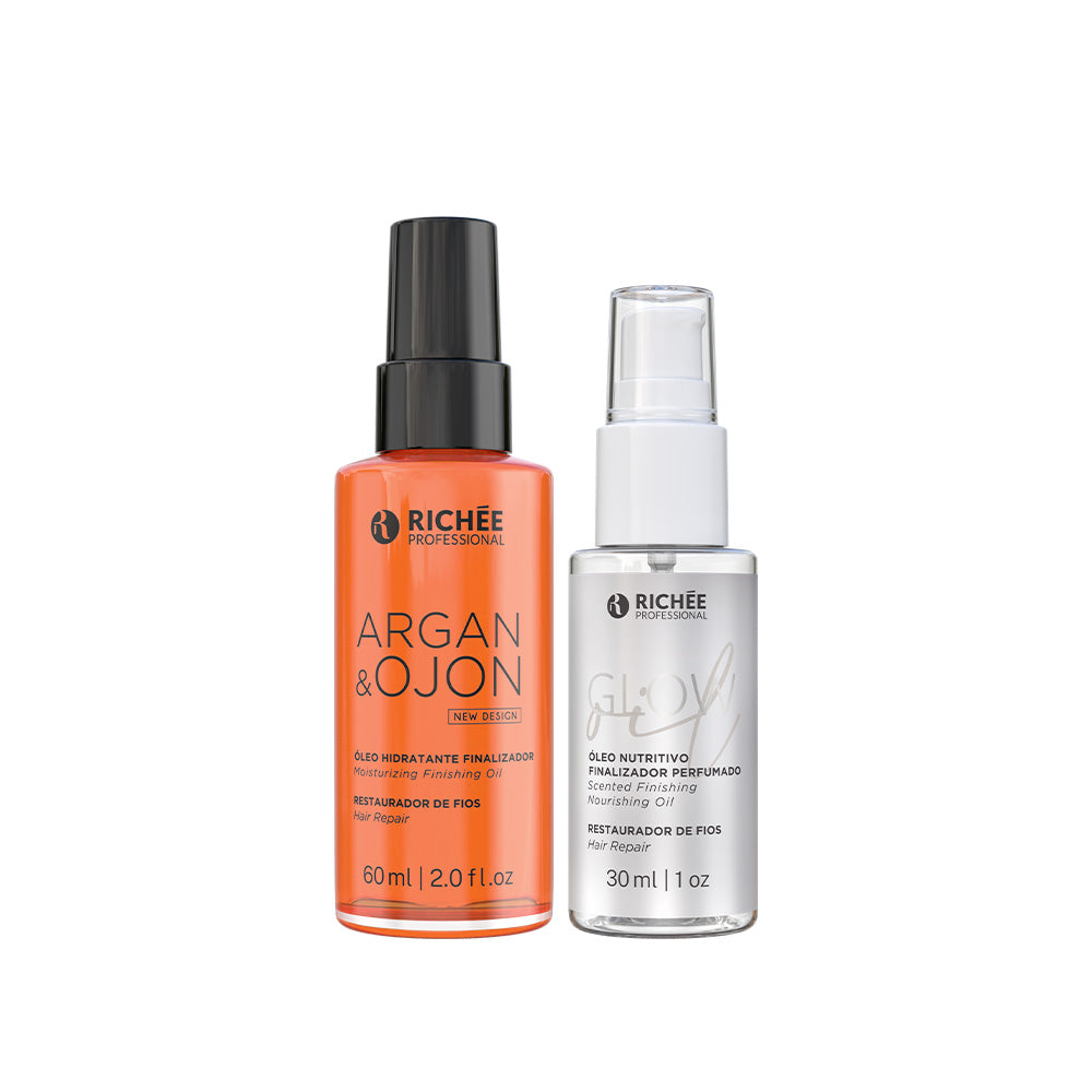 Kit Oil Argan e Ojon 60ml e Oil Glow 30ml