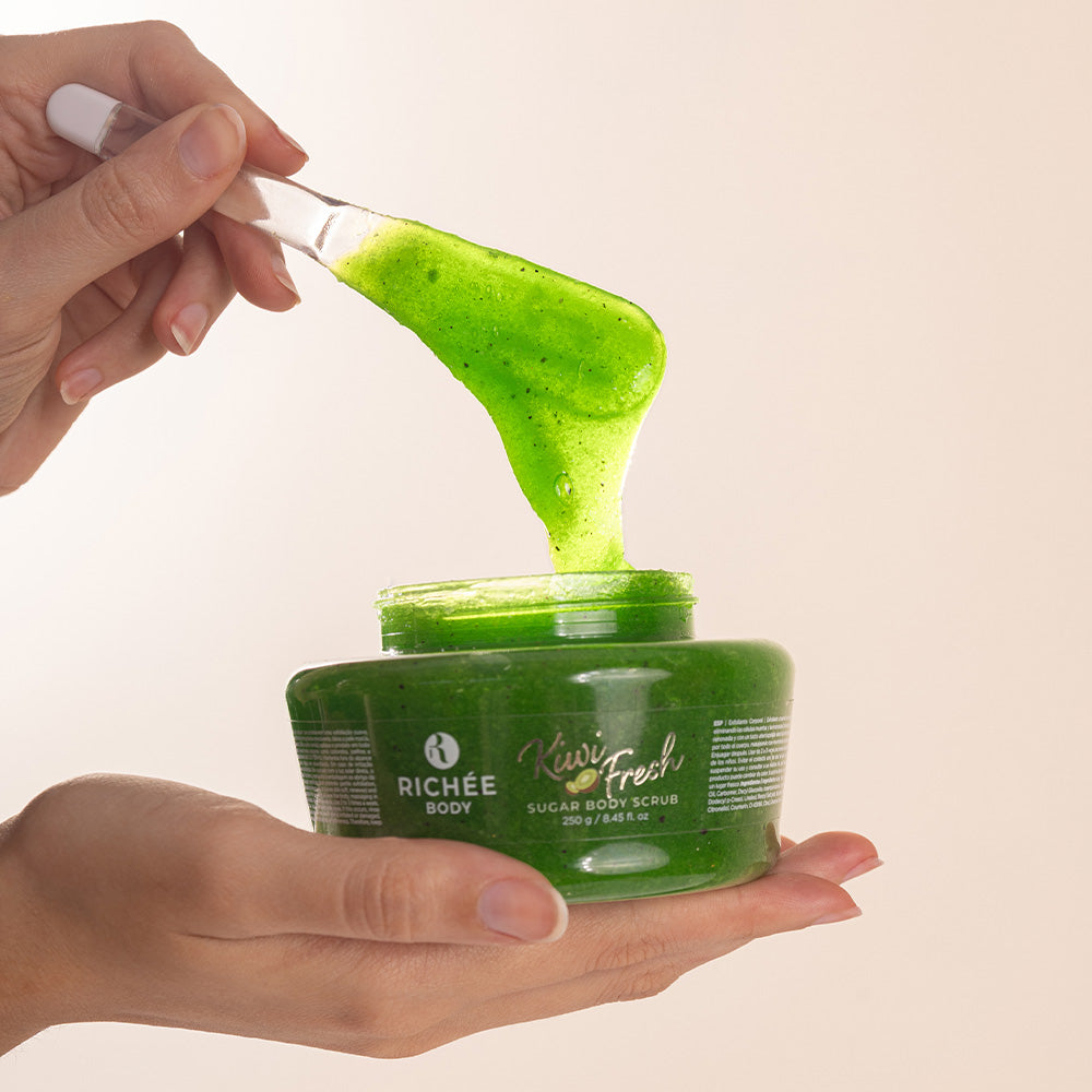 Kit Esfoliante, Body Splash e Geleia Hidratante Kiwi