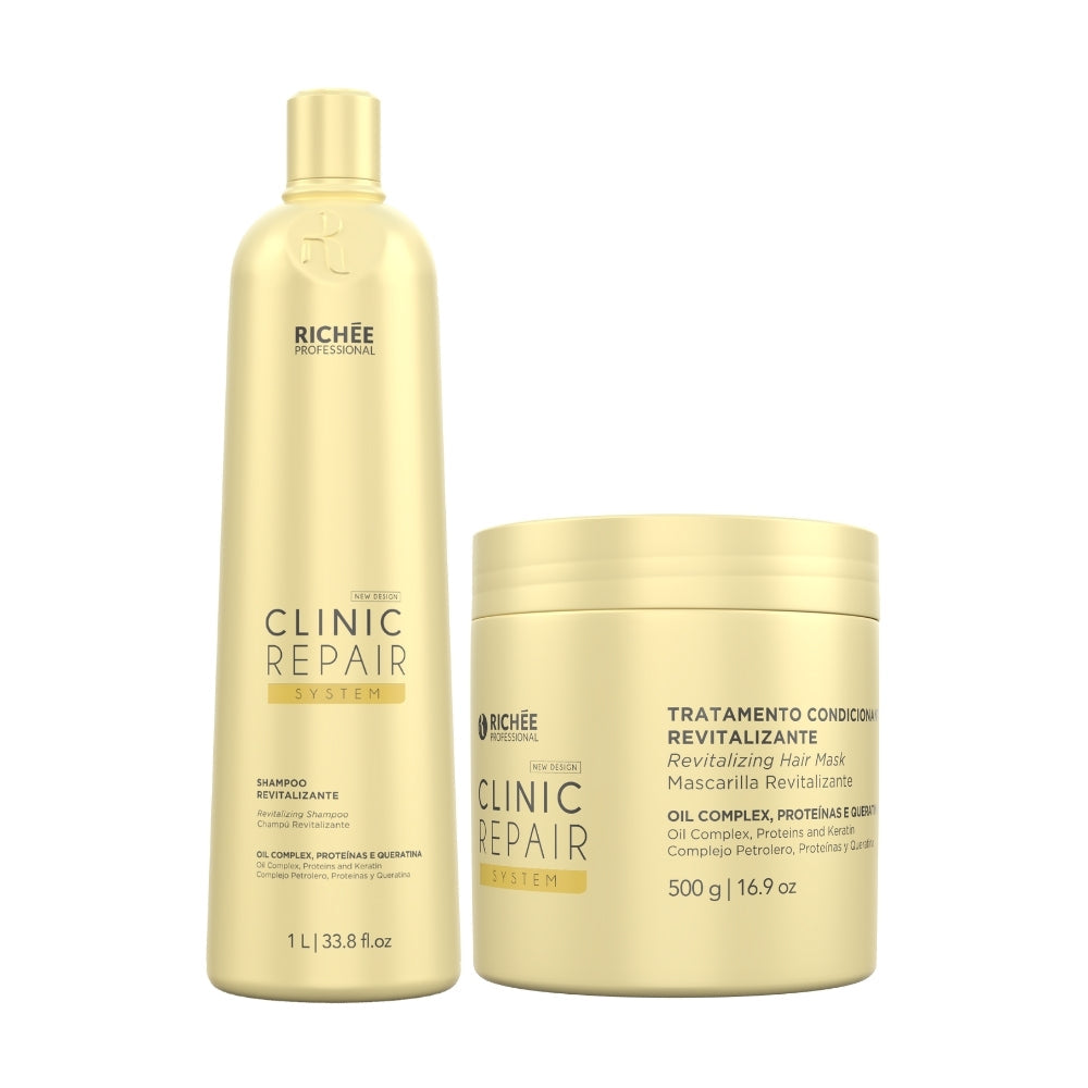 Kit Shampoo 1L e Máscara 500g Clinic Repair