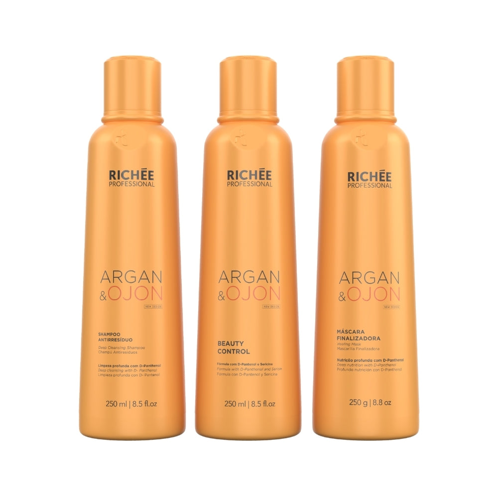 Kit Sh. Ant., Beauty Control e Masc. Argan e Ojon (3x250ml)