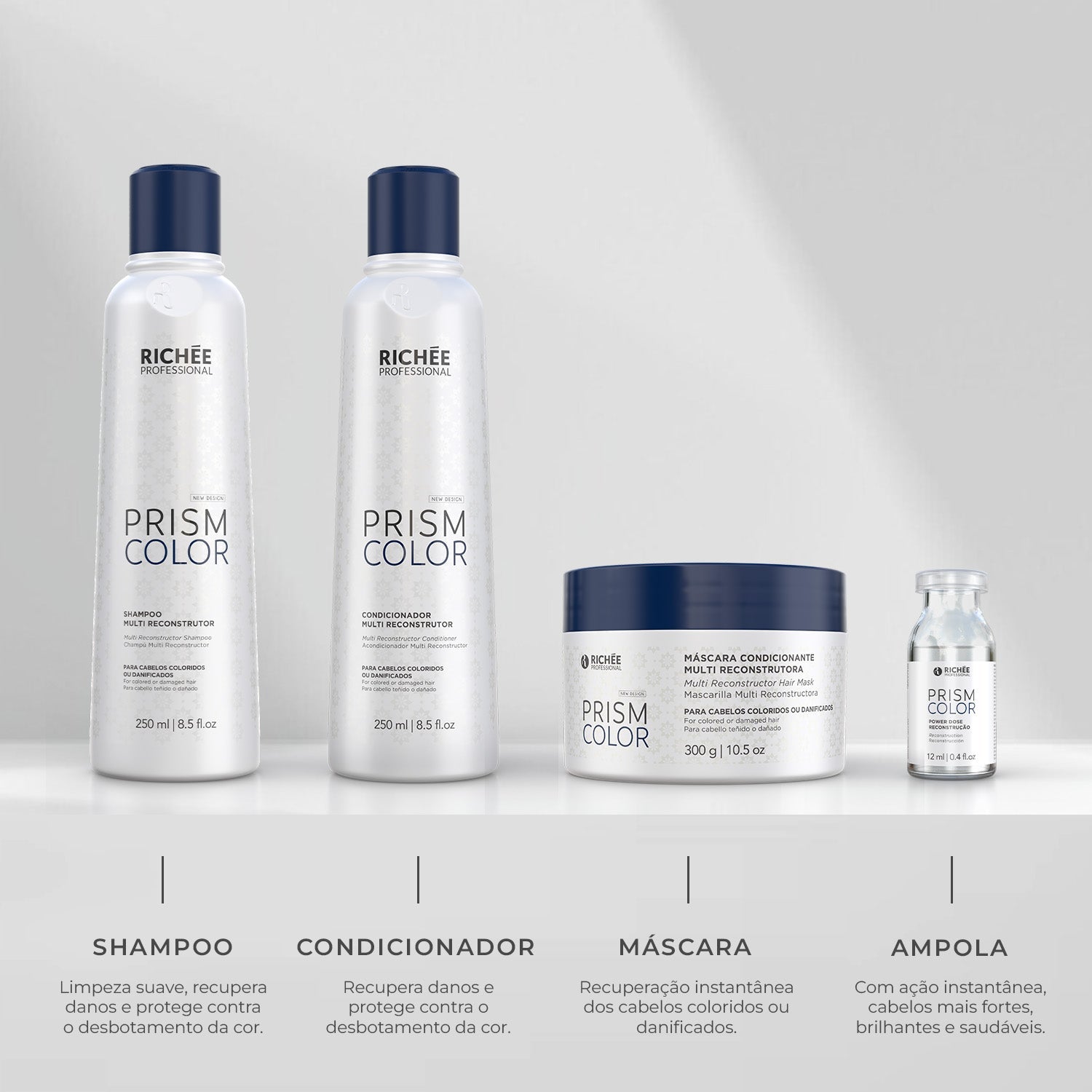 Kit Shampoo e Condicionador Multi Reconstrutor Prismcolor (2x250g)