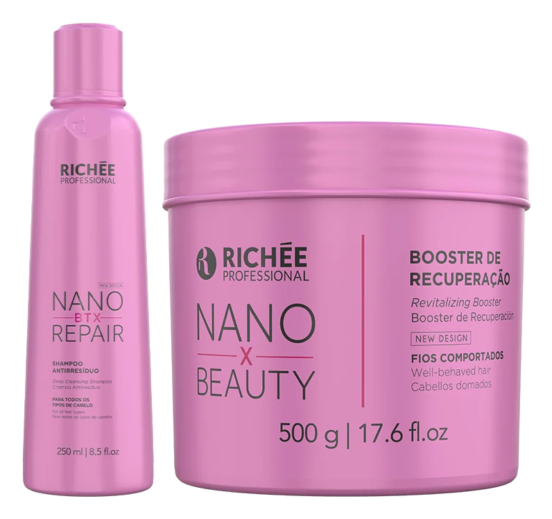 Kit Sh. Antirresíduos 250ml e Booster de Recuperação Nano X Beauty 500g (Cópia)