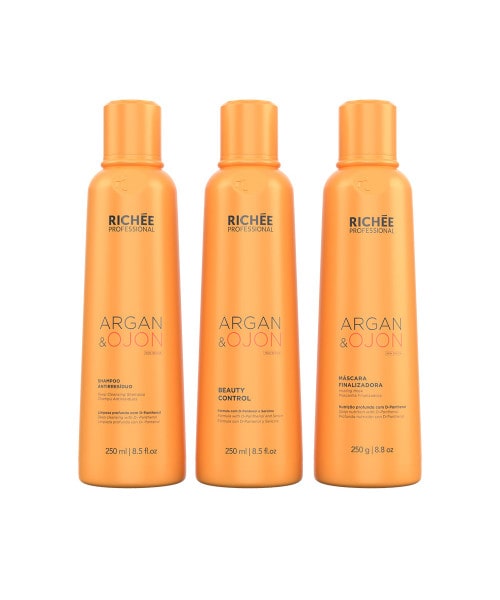 Richée Argan e Ojon Kit Escova Defrizante (3x250ml)